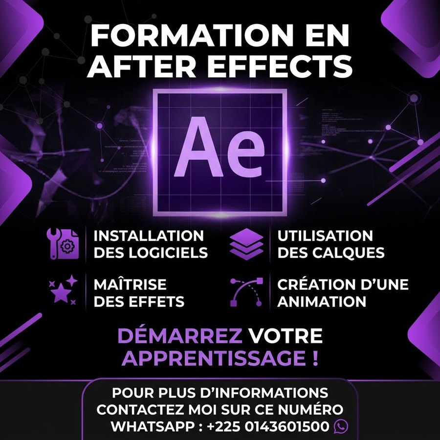 Formation niveau Intermédiaire — After Effects