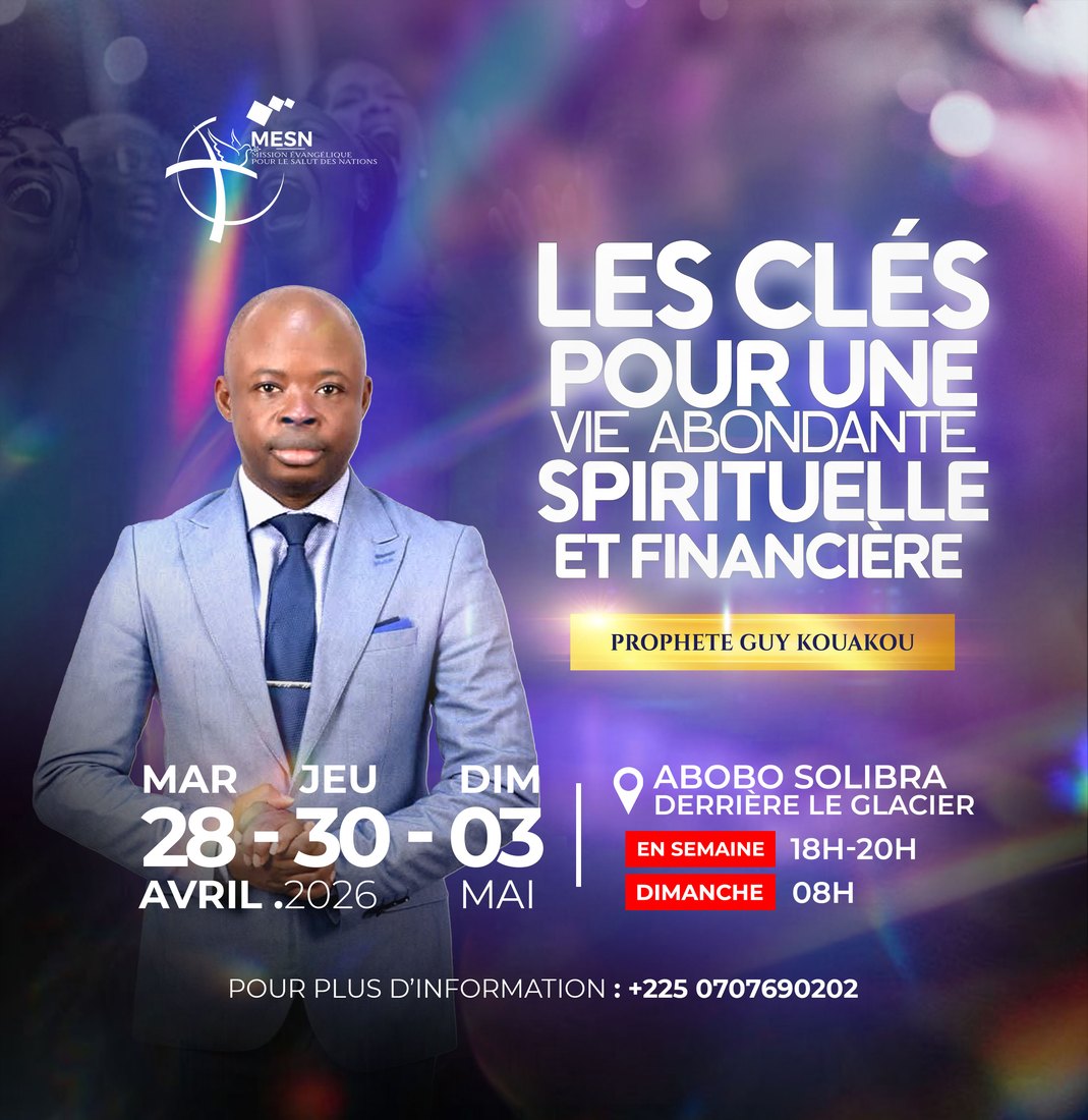 MESN — Les clés pour une vie abondante — Affiche événementielle